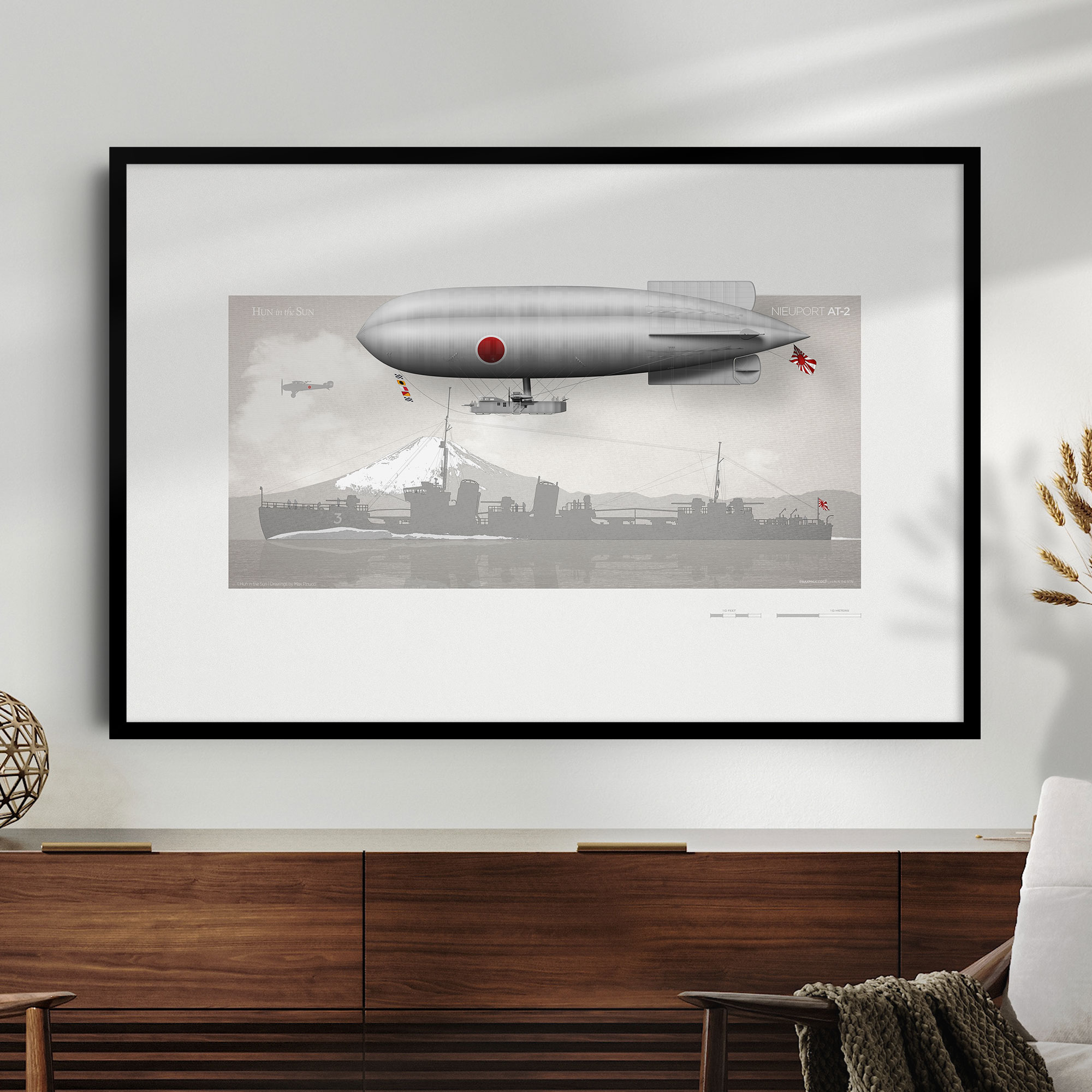 Airship Poster - Nieuport AT-2 Blimp - Museum-Quality Vintage Aviation Wall Art