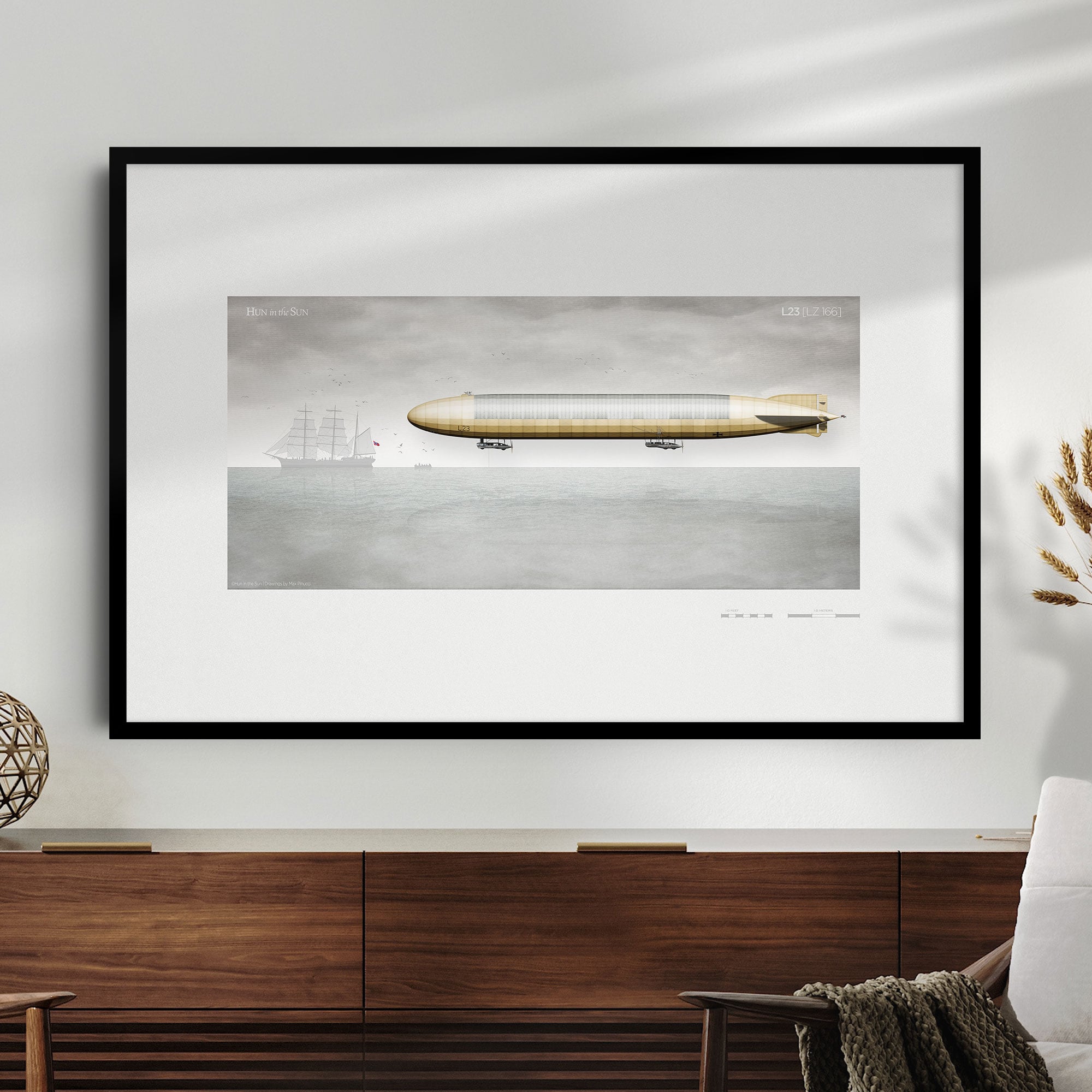 Airship Poster - L 23 (LZ 166) Zeppelin - Museum-Quality Vintage Aviation Wall Art
