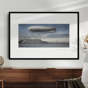 Airship Poster - M-Class (A-Type) S.C.A. M.17 - Museum-Quality Vintage Aviation Wall Art