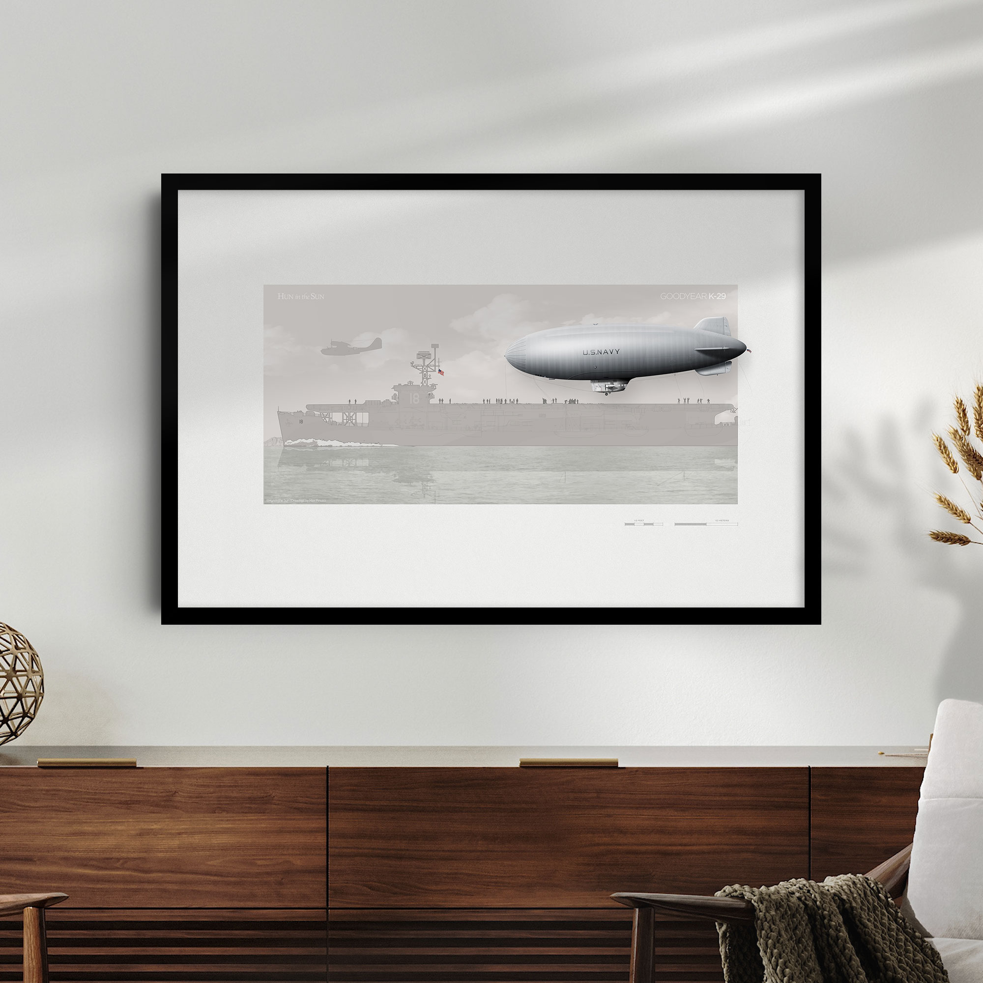 Airship Poster - Goodyear K-29 U.S. Navy Blimp - Museum-Quality Vintage Aviation Wall Art - Image 2
