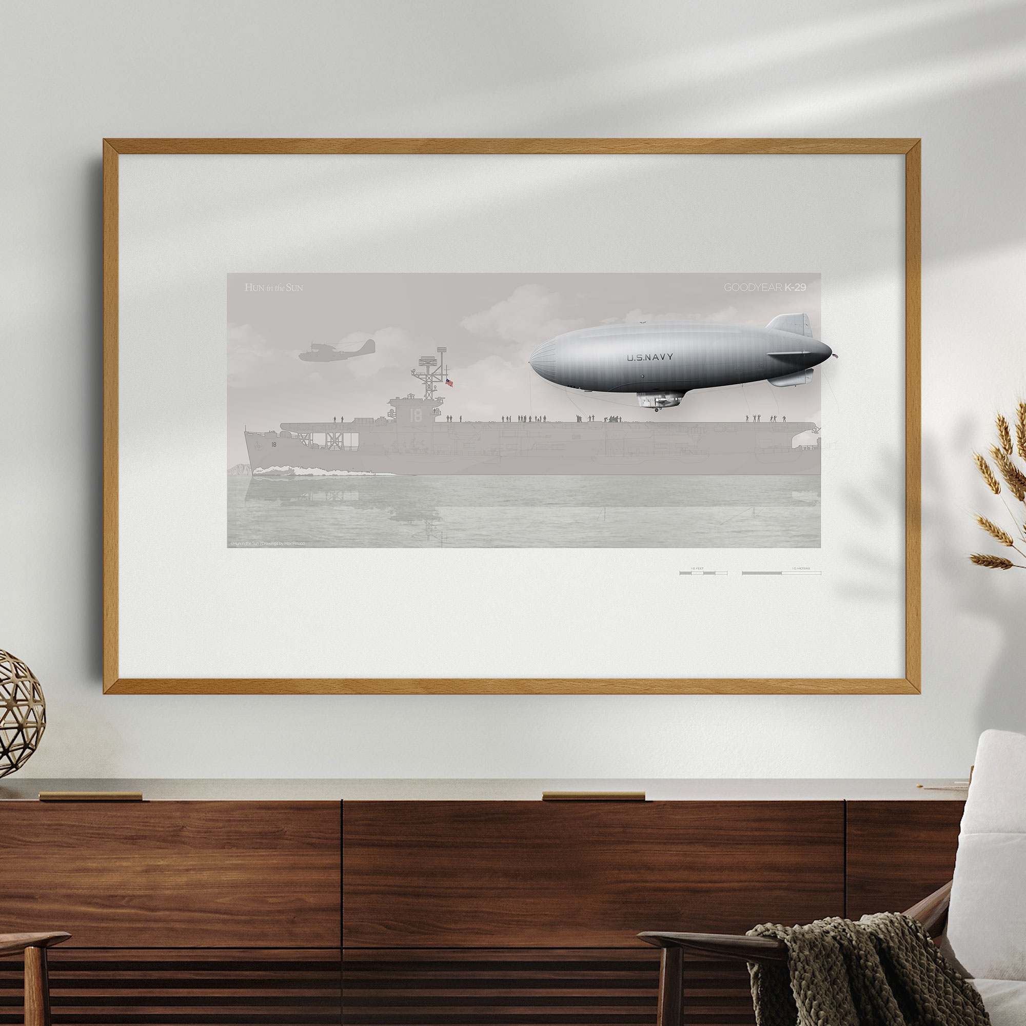 Airship Poster - Goodyear K-29 U.S. Navy Blimp - Museum-Quality Vintage Aviation Wall Art - Image 4