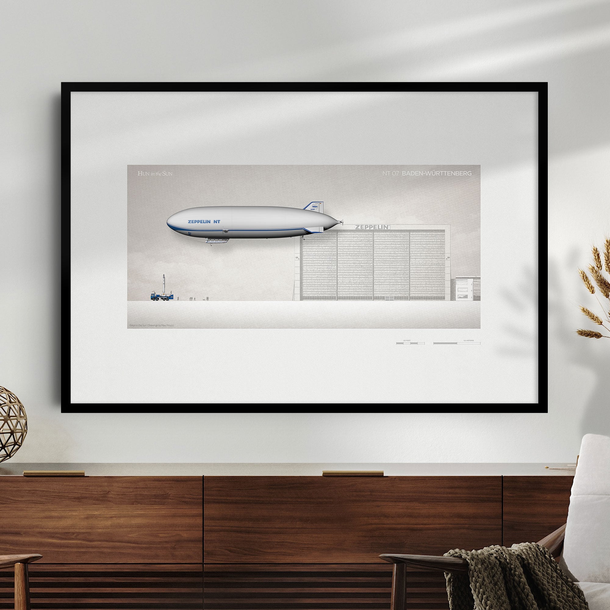 Airship Poster - Zeppelin NT 07 - Museum-Quality Vintage Aviation Wall Art