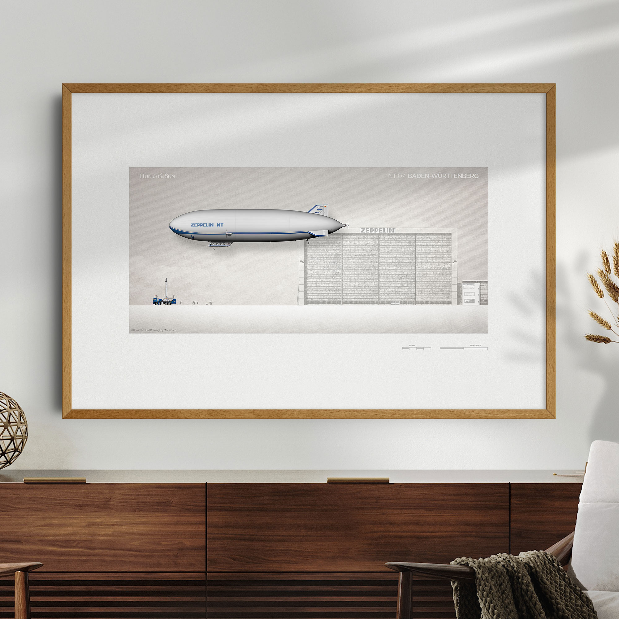 Airship Poster - Zeppelin NT 07 - Museum-Quality Vintage Aviation Wall Art - Image 4